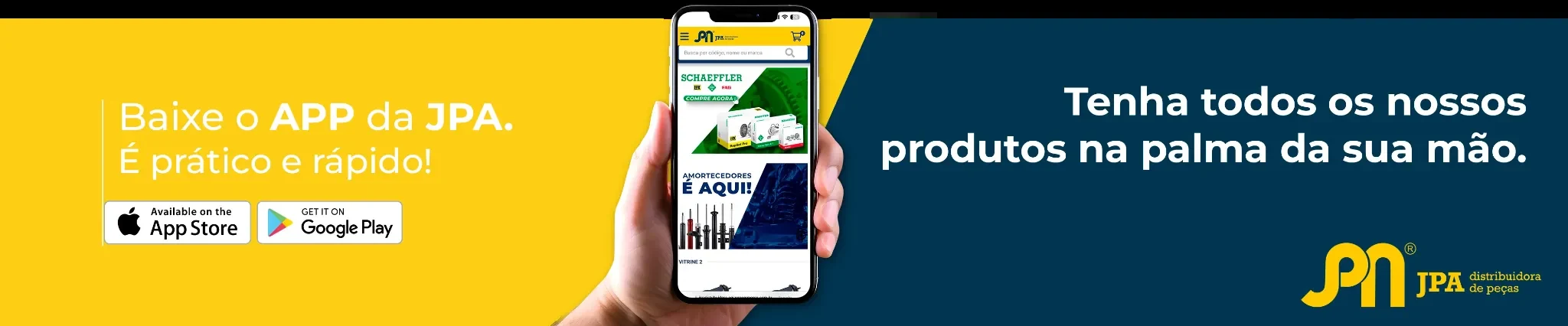 Banner de divulgação do aplicativo da JPA Distribuidora