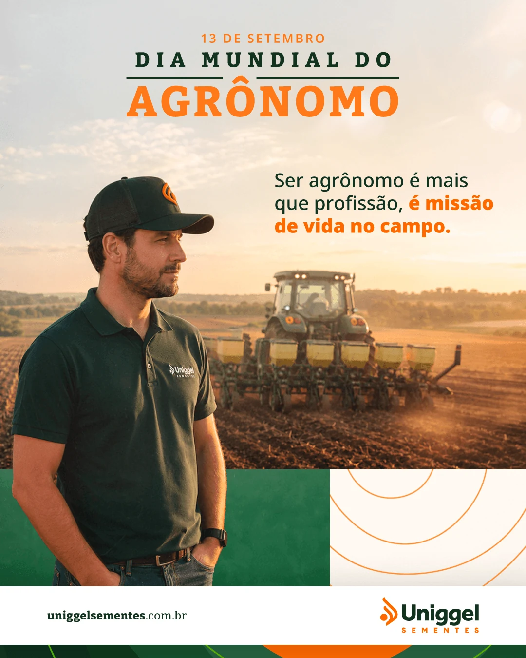 Post da Uniggel Sementes para o Dia Mundial do Agrônomo
