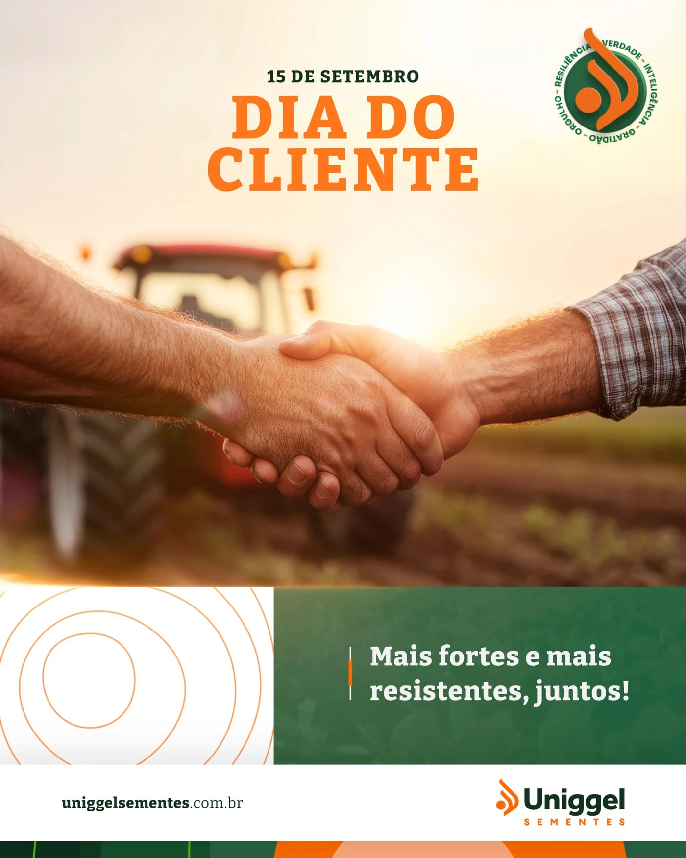 Post da Uniggel Sementes para o Dia do Cliente